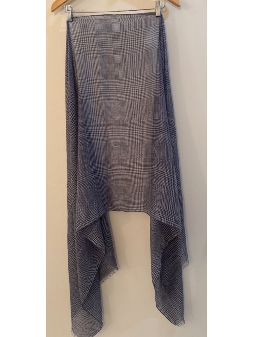Hinge Navy Multi Patterned Scarf Wrap - One Size